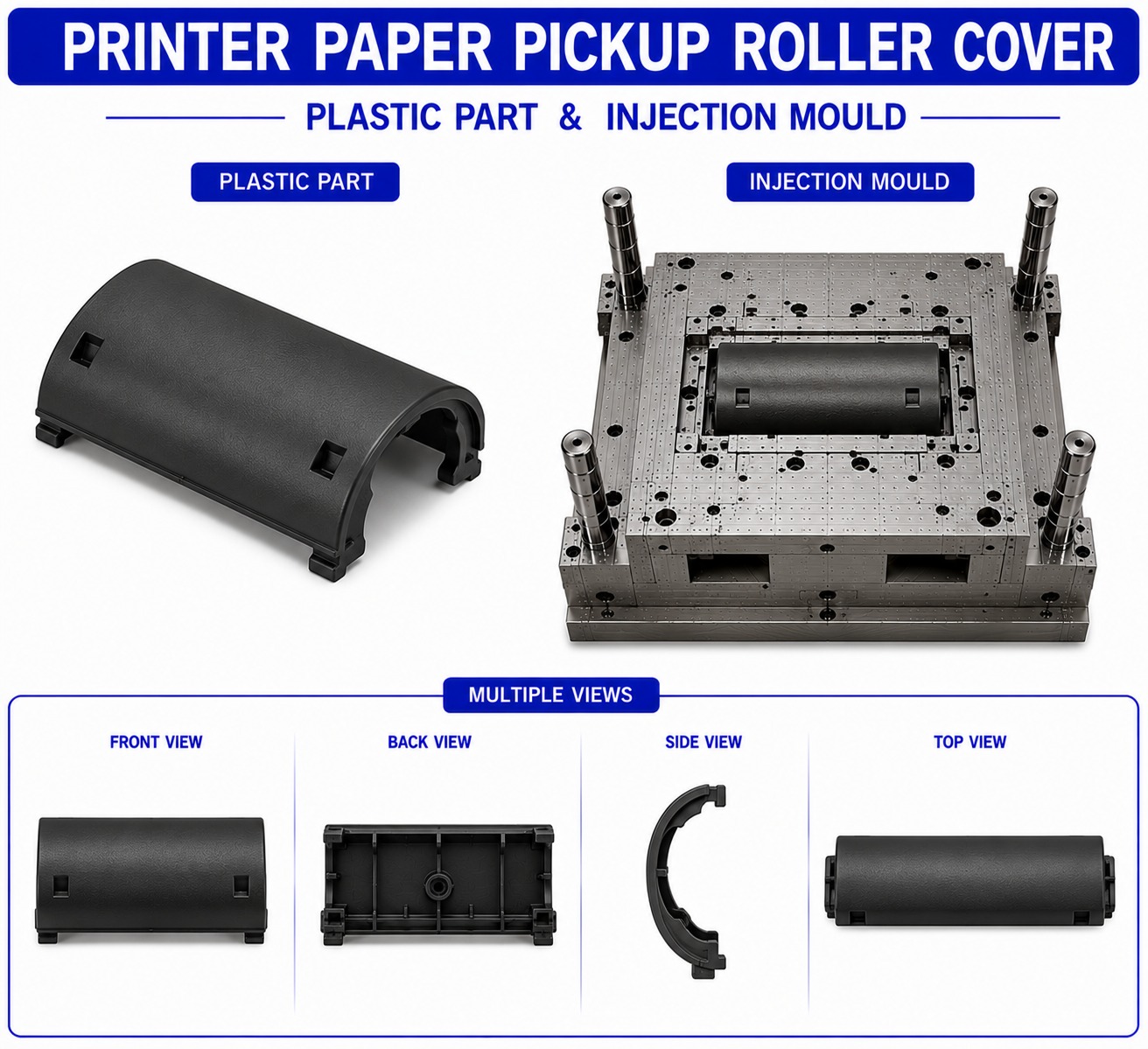 Printer Plastic Paper Pickup Roller Cover